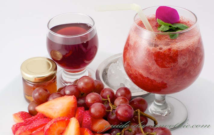 Smoothie fraise raisins